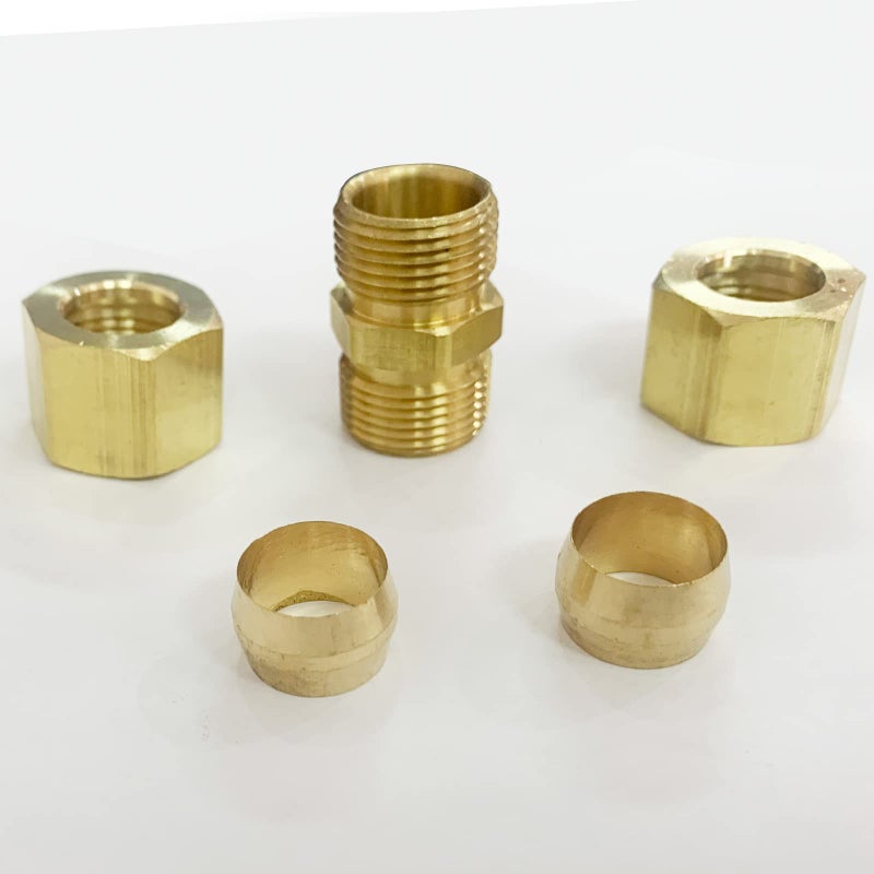 Legines Brass Compression Tube Fitting, Comp Union Coupling Assortment Kit 1/8", 3/16", 1/4", 5/16", 3/8" & 1/2" 6 Sizes (22 Pcs) - Image 5